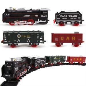 tren eléctrico clásico de lujo | set de 31 piezas con luces, sonido y humo realista