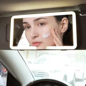 Espejo Tocador LED Recargable para Coche HZJ-635 | Tres Intensidades de Luz para Maquillaje Perfecto