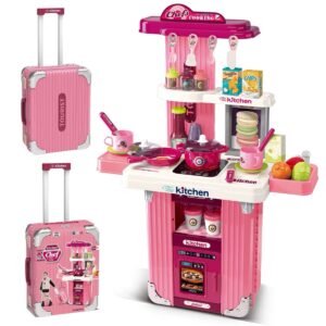 Juego Maleta de Cocina 3 en 1 | Estación de Chef Portátil con Ruedas (Modelo 101A)