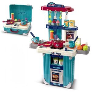 Juego Maleta de Cocina 3 en 1 | Estación de Chef Portátil con Ruedas (Modelo 106A)