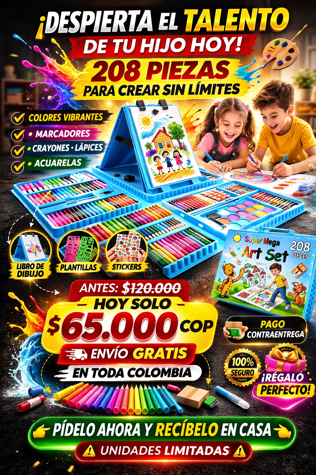 Super Mega Art Set 208 Piezas